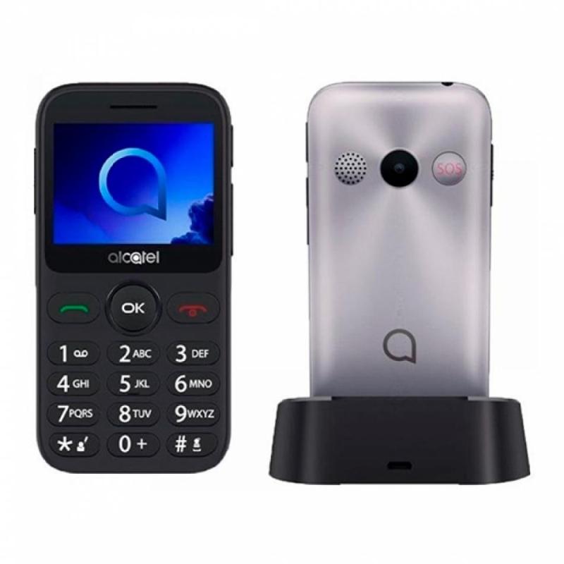Alcatel 20.19g 2.4 easy phone con fotocamera 2mpx italia metallic silver