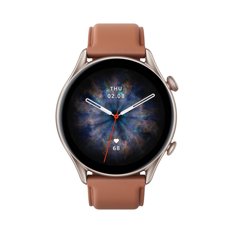Amazfit gtr 3 pro smartwatch 1.45 amoled touch screen bluetooth gps satellitare brown