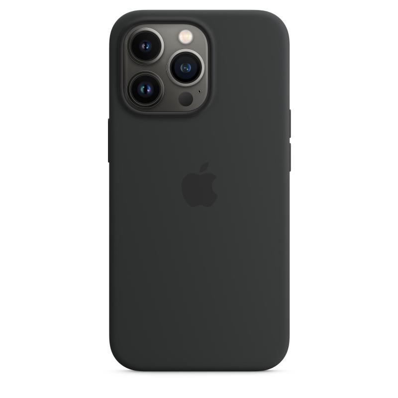 Apple iphone 13 pro custodia magsafe in silicone con finitura soft touch nero