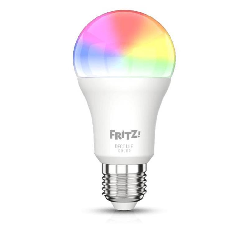 Image of Avm fritz!dect 500 lampada smart wi-fi e27 9w 806 lumen 2700-6500k luce bianca +rgb colorata dimmerabile