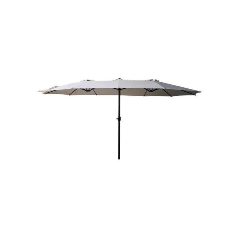 Amicasa ombrellone alluminio 2,7x4,6mt twin grigio-ecru