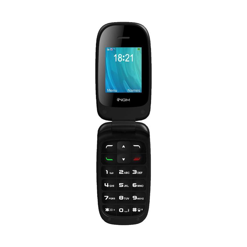 Ngm facile click dual sim 1.8 easy phone clamshell tasto sos radio italia black