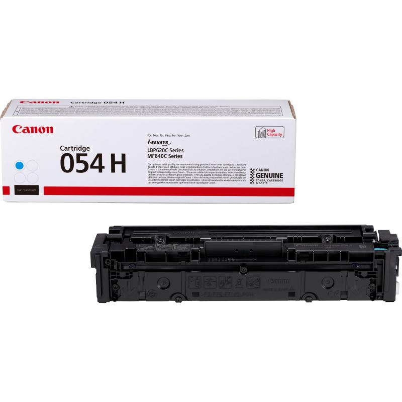 Image of Canon 054 h toner ciano 2.300 pagine per per imageclass lbp622, mf641- i-sensys lbp621, lbp623, mf641, mf643, mf645- satera lbp622