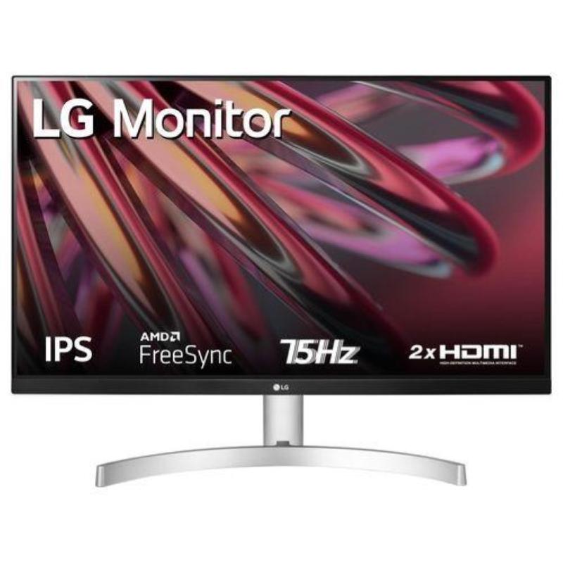 Image of Lg monitor 24`` led ips 24mk600m-w 1920 x 1080 full hd led ips, 1920x1080, 5ms, amd freesync 75hz, multitasking, vga, hdmi, borderless, flicker safe,