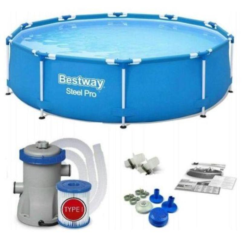 Image of Bestway 56681 piscina frame tonda steel pro filtro 366x76 cm