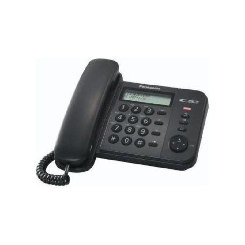 Image of Panasonic kx-ts580ex1 telefono a filo con display lcd id chiamante vivavoce e rubrica nero
