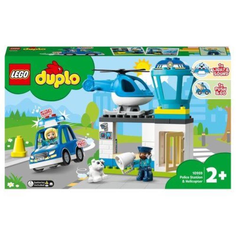 Image of Lego duplo stazione di polizia ed elicottero