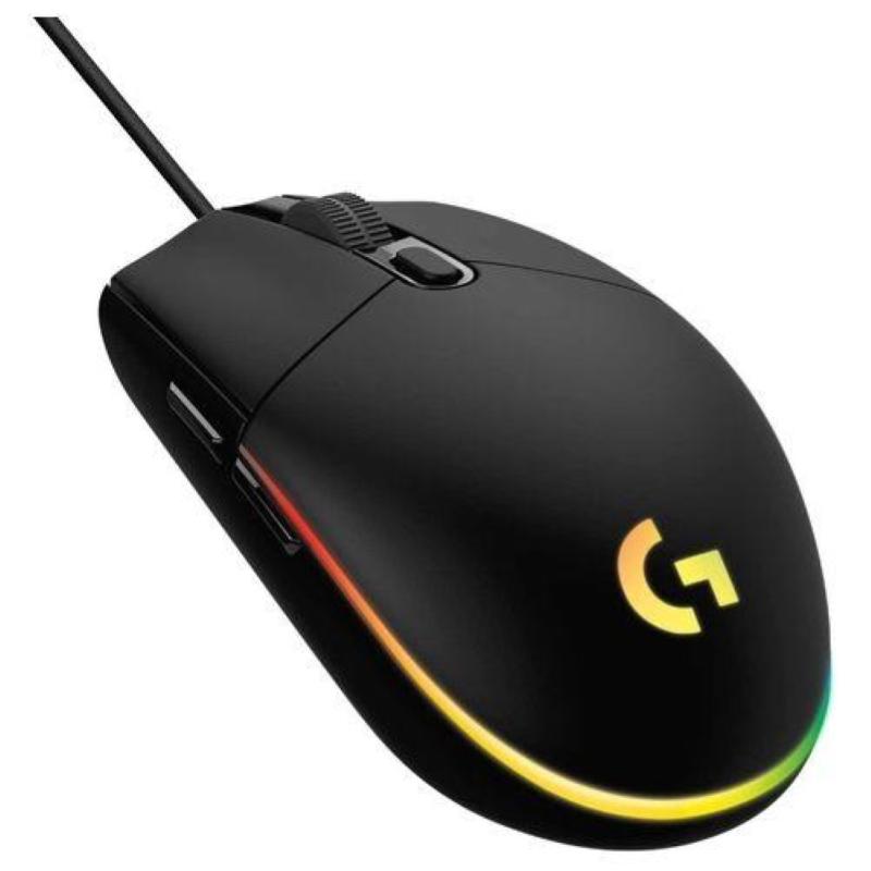 Image of Logitech g203 lightsync mouse gaming con illuminazione rgb, personalizzabile, 6 pulsanti programmabili, sensore per gaming, tracciamento a 8.000 dpi, peso ridotto - nero
