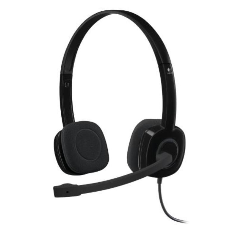 Image of Logitech 981-000589 h151 headset cuffie + microfono stereo jack 3.5mm nero