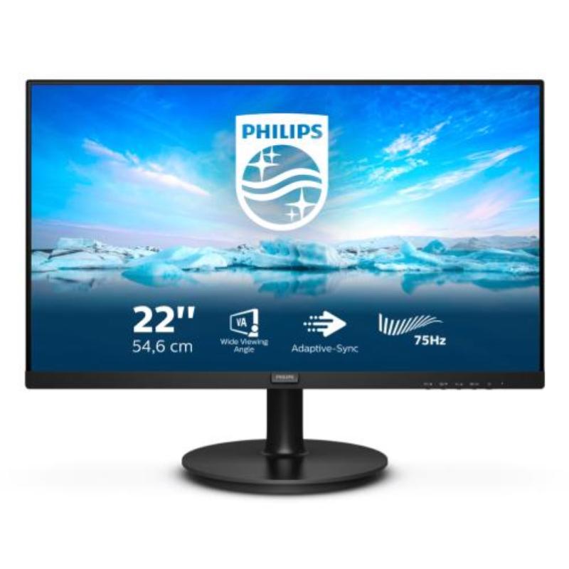 Image of Philips monitor 21.5`` lcd va 222v8la - 00 1920x1080 full hd tempo di risposta 4 ms