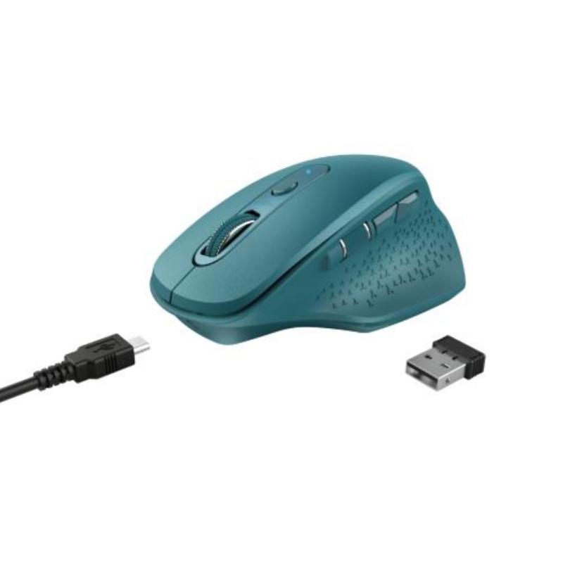 Image of Trust ozaa mouse rf wireless ottico 2400 dpi mano destra blu