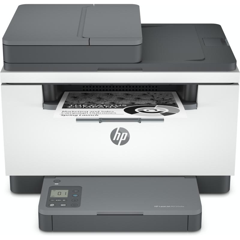 Image of Hp laserjet m234sdw 6gx01f, stampante multifunzione a4, stampa fronte e retro automatica in b-n, 29 ppm, wifi, ethernet, usb, adf, hp smart, no fax, schermo lcd a icone, grigia