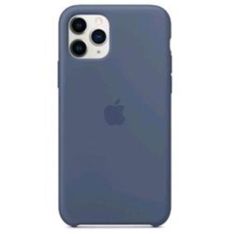Image of Apple iphone 11 pro cover in silicone colore blu
