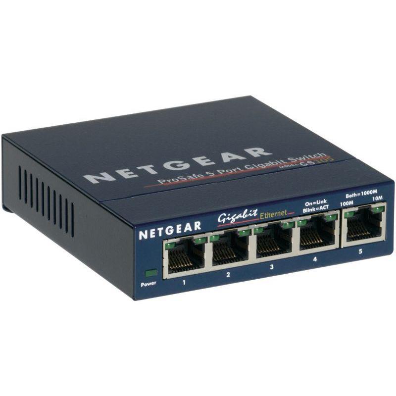 Image of Netgear switch 5 porte lan gigabit l2 desktop metal case