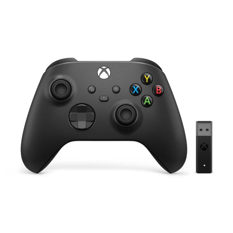 Microsoft xbox wireless controller con wireless adapter per windows 10 nero gamepad pc