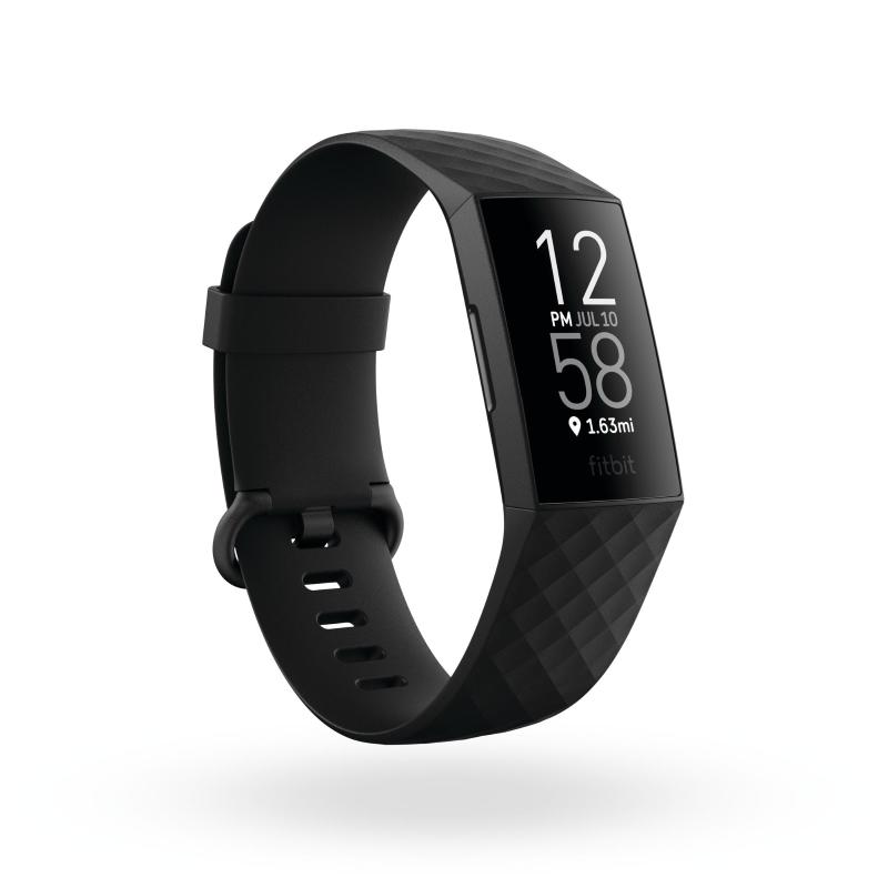 Fitbit charge 4 smartband per fitness e benessere display touch screen gps integratobluetooth monitoraggio del sonno rilevazione continua del battito cardiaco nero