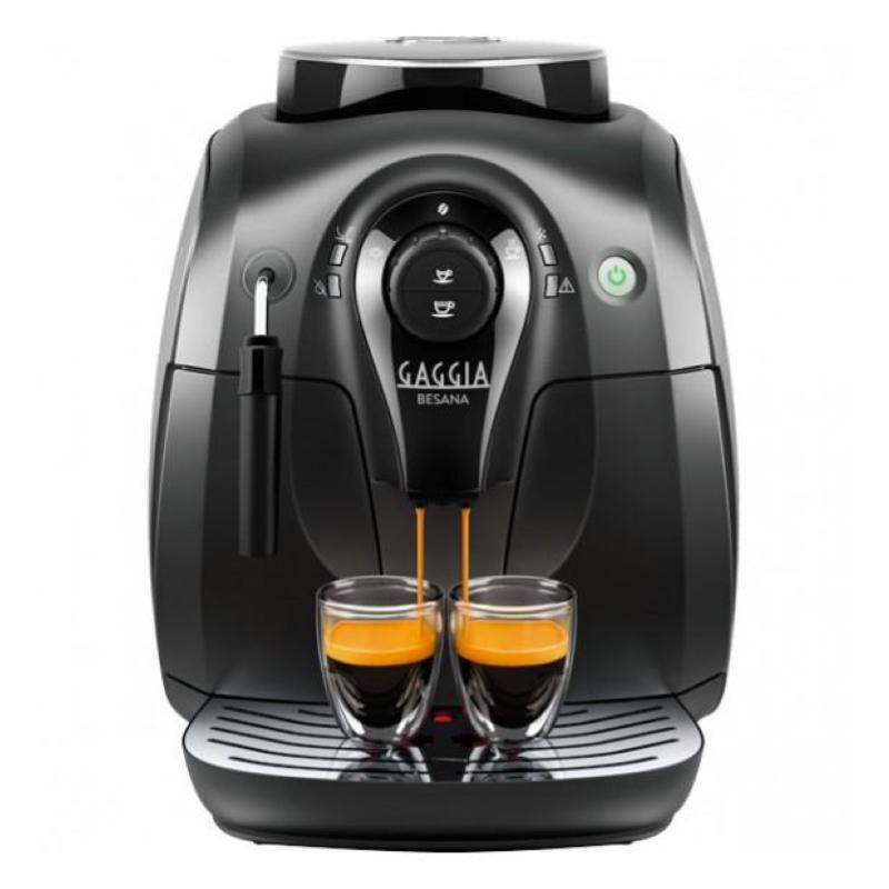 Image of Gaggia ri8180-01 besana macchina da caffe` espresso con macinacaffe` ed erogatore di vapore nero