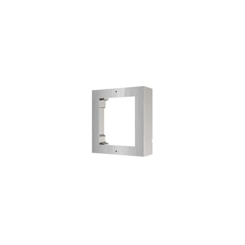 Image of Hikvision cornice 1 modulo. contiene cornice e scatola da parete per posto esterno silver in alluminio - ds-kd-acw1/s