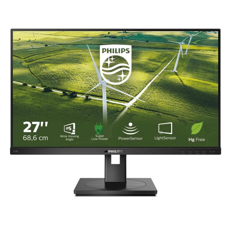 Image of Philips monitor 27`` led ips b-line 272b1g - 00 1920x1080 full hd tempo di risposta 4 ms