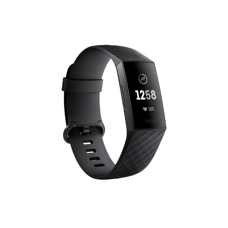 fitbit smartwatch charge 3 tracker fitness corpo colore grafite/nero