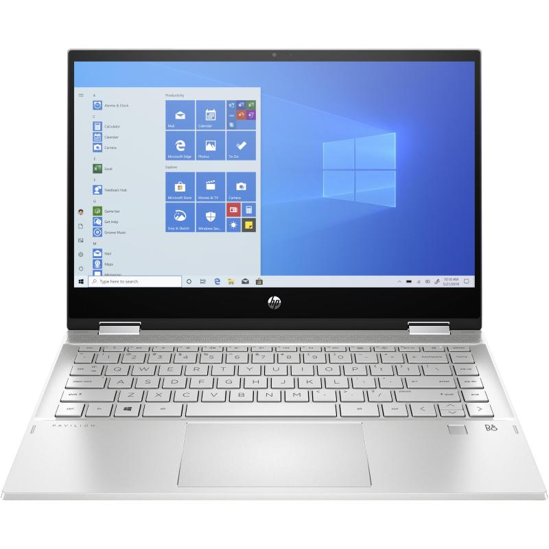Image of Hp pavilion x360 14 touch screen i5-1135g7 1.2ghz ram 8gb-ssd 256gb m.2 nvme-win 10 home (2z5l0ea#abz)