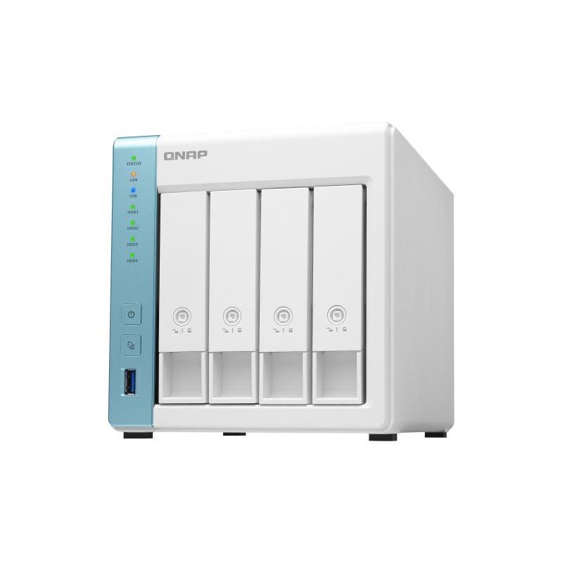 Qnap ts-431p3 nas chassis tower annapurna labs al314 1.7ghz ram 4gb-4 bay hdd/ssd 2.5/3.5-2xrj-45 bianco