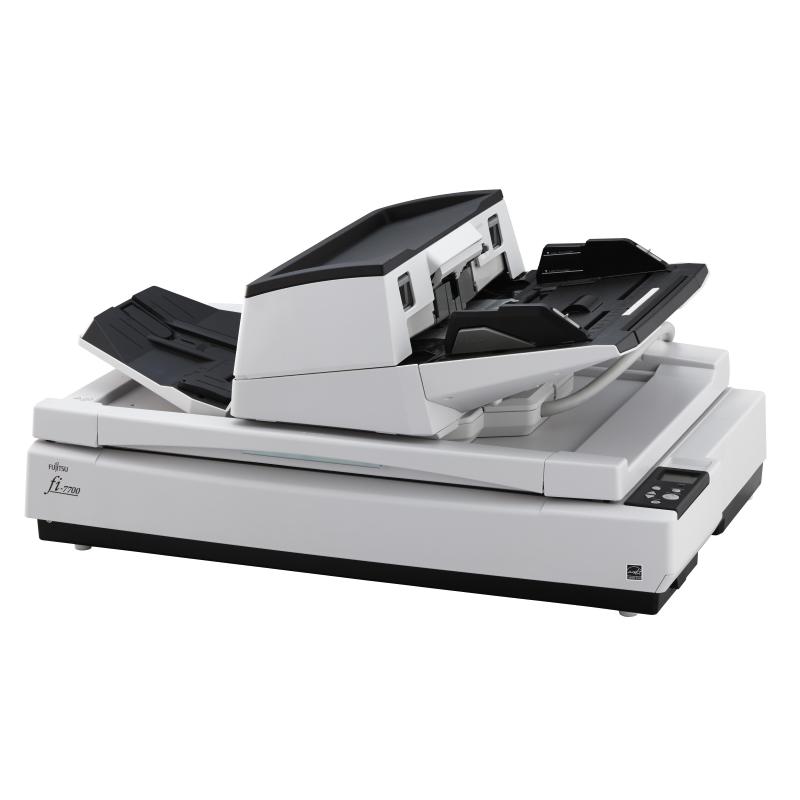 Image of Scanner fujitsu fi-7700 a3 80ppm/160ipm adf flatbed duplex - paperstream ip e capt, scansnap manager, 2d bar mod-12 mths warr