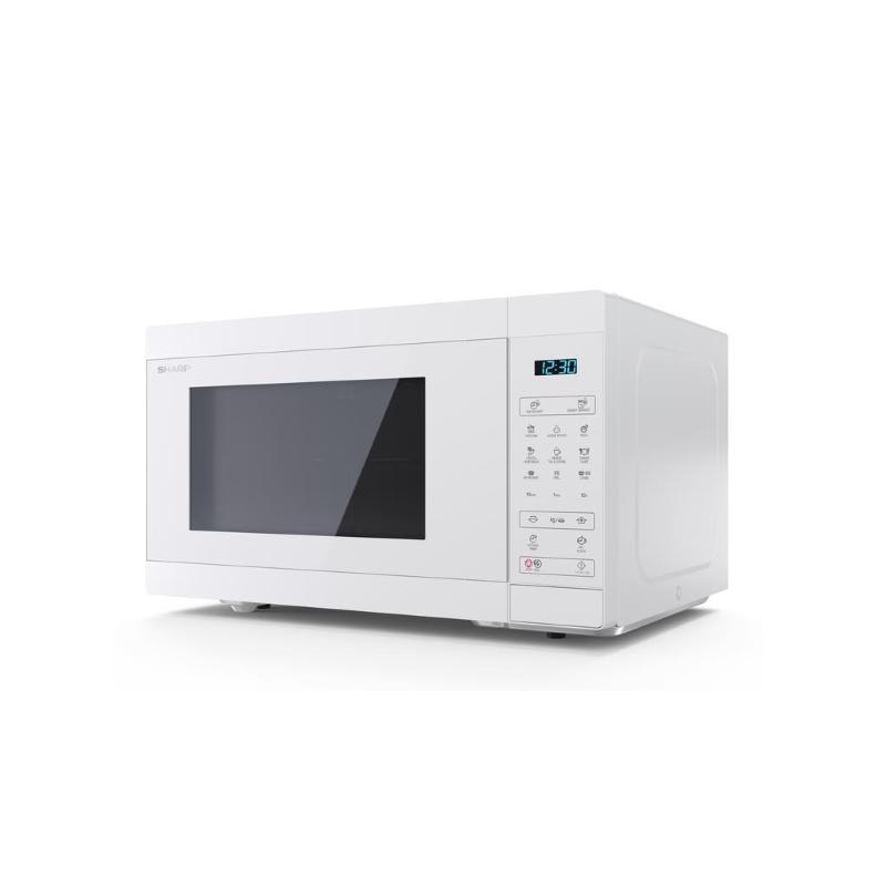 Image of Sharp yc-mg81ec forno a microonde con grill 28l 900w elettronico 11 livelli di potenza illuminazione interna bianco