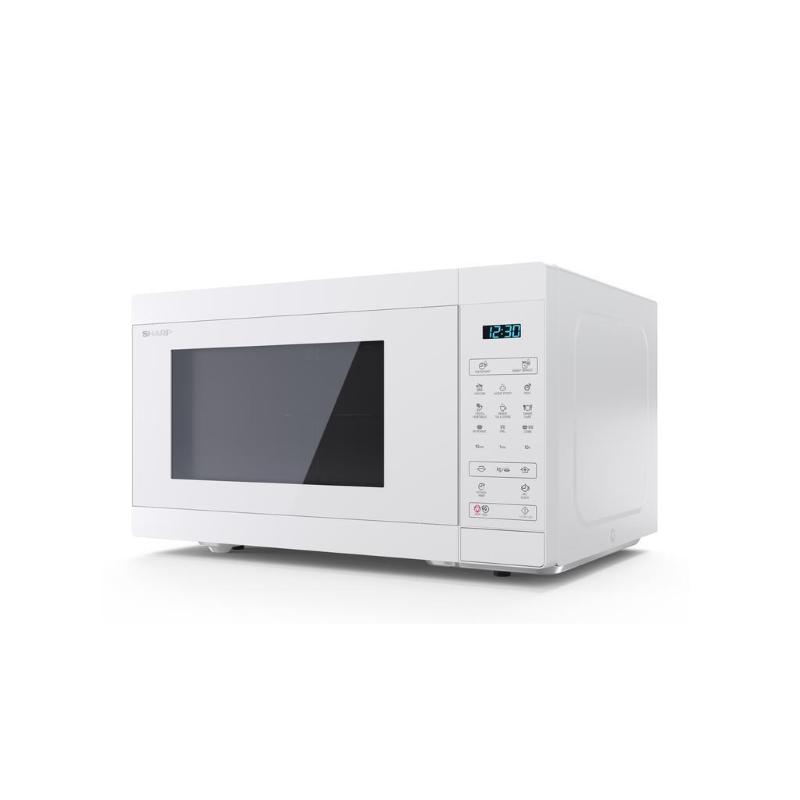 Sharp yc-mg81ec forno a microonde con grill 28l 900w elettronico 11 livelli di potenza illuminazione interna bianco