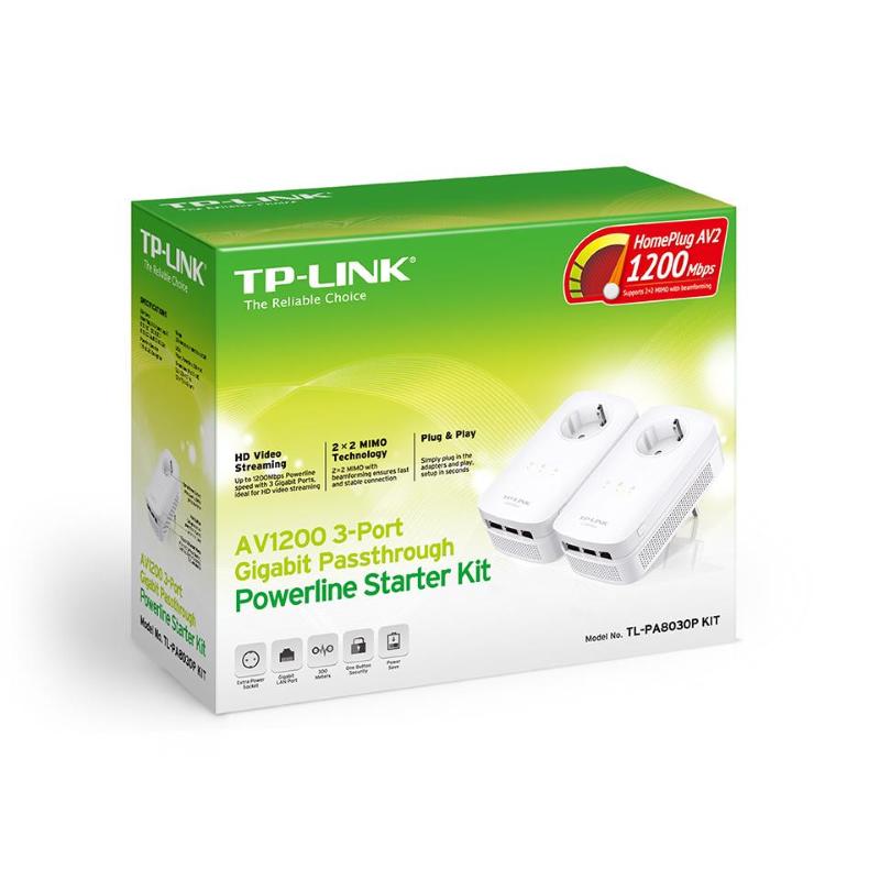 Tp-link tl-pa8030p kit powerline av1200 3 lan