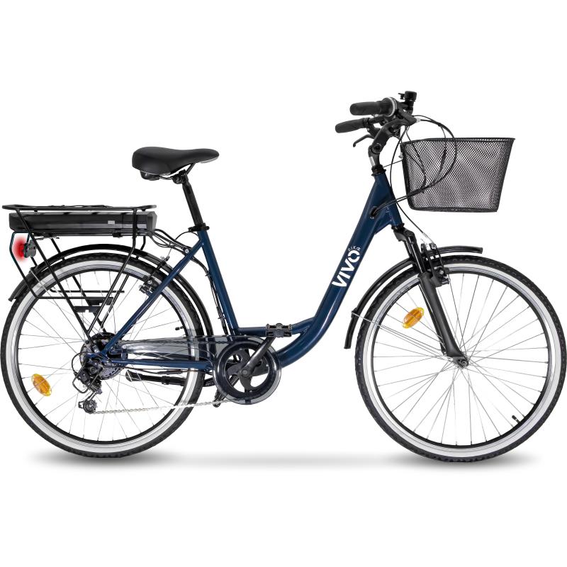 Image of Vivo bike city bike milano 26 bicicletta elettrica 250w ruote da26 velocita` 25km autonomia 80km