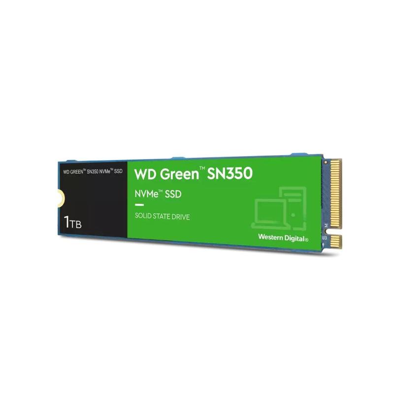 western digital green sn350 ssd interno 1.000gb m.2 nvme pci express 3.0 x4 metallico uomo