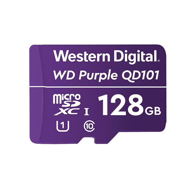 Image of Western digital wd purple sc qd101 wdd128g1p0c scheda di memoria flash 128gb uhs-i u1 - class10 uhs-i microsdxc viola