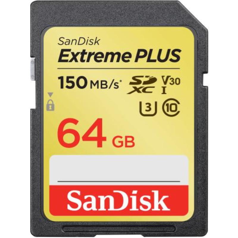 Image of Sandisk extreme plus 64gb micro sdxc classe 10