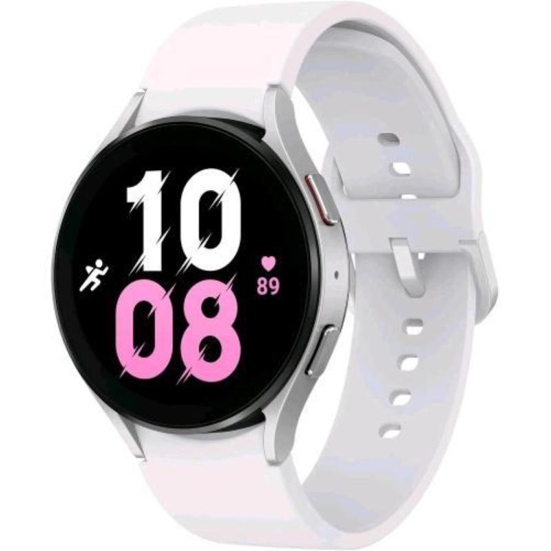 Image of Samsung r910 galaxy watch5 44mm 1.4 orologio smartwatch monitoraggio benessere fitness tracker batteria a lunga durata bluetooth italia argento