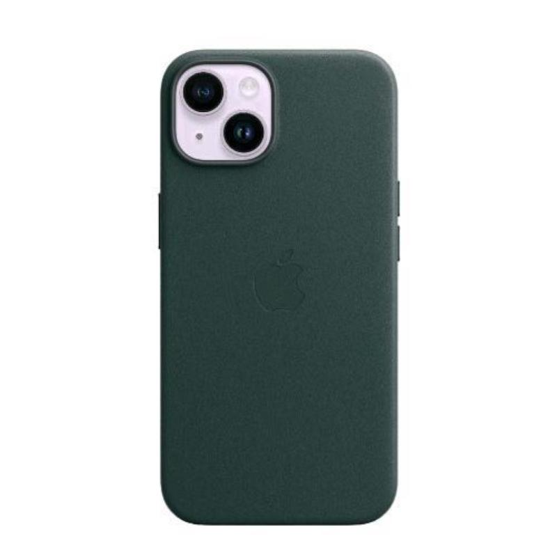 Image of Apple custodia magsafe inÂ pelle per iphoneÂ 14Â forest green