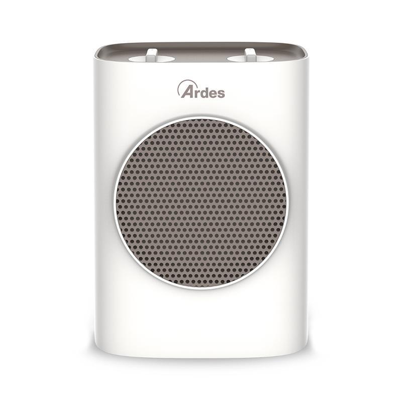 Image of Ardes sound arp03 termoventilatore ceramico ptc compatto 2 potenze con pannello comandi e maniglia 1500w dettagli tortora