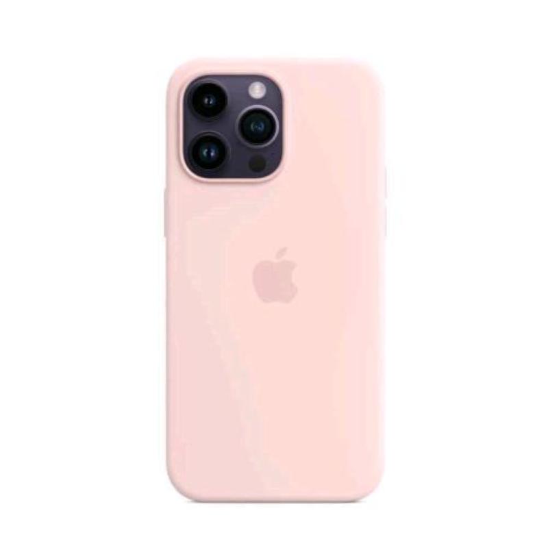 Image of Apple custodia magsafe inÂ silicone per iphoneÂ 14Â proÂ maxÂ chalk pink