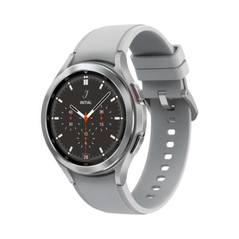 Image of Samsung galaxy watch4 classic 2021it smartwatch bluetooth 46mm acciaio inox ghiera rotante cinturino in silicone monitoraggio benessere fitness tracker silver