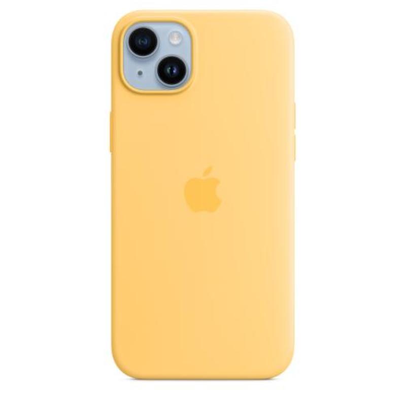 Image of Apple cover con magsafe in silicone sunglow per iphone 14 plus