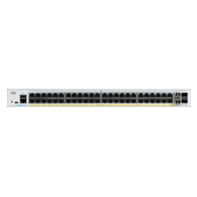 Cisco catalyst 1000-48fp-4g-l switch gestito l2 48 x 10/100/1000 (poe+) + 4 x gigabit sfp (uplink) poe+ (740 w) montabile su rack