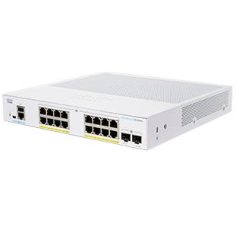 Cisco business 350 series cbs350-16p-2g-eu switch gestito l2/l3 16 x 10/100/1000 (poe+) + 2 x gigabit sfp poe+ (120 w) montabile su rack