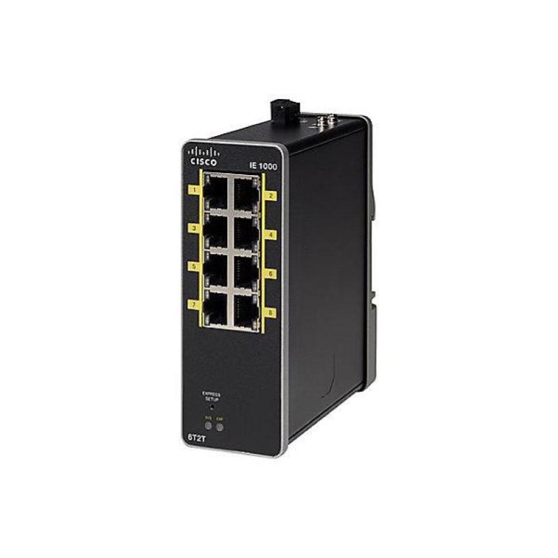 Image of Cisco ie-1000-6t2t-lm switch di rete gestito 8 porte lan rj-45 10/100 mbps colore nero
