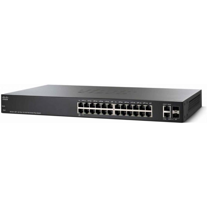 Cisco sf220-24p-k9-eu switch switch gestito l2 24-porte 10/100 poe+ smart plus