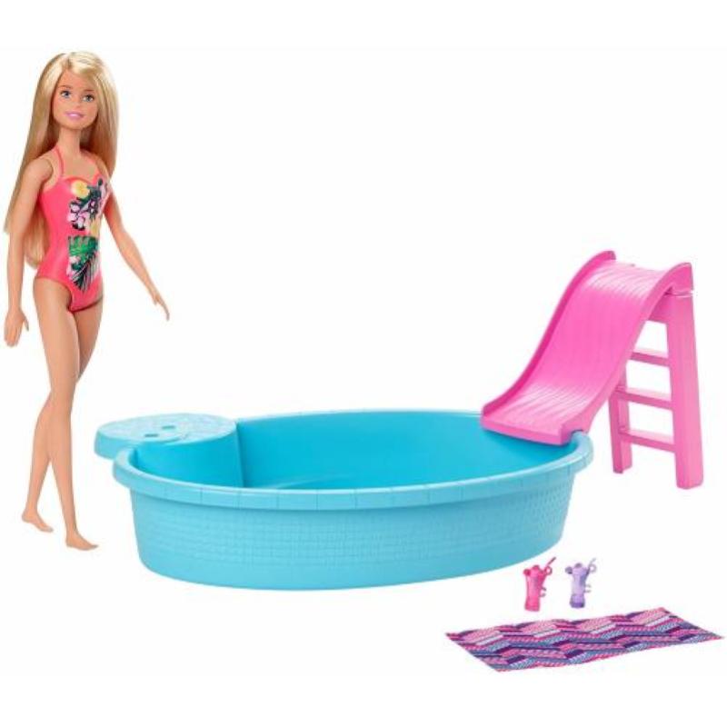 Image of Mattel mattel - piscina con bambola barbie ghl91