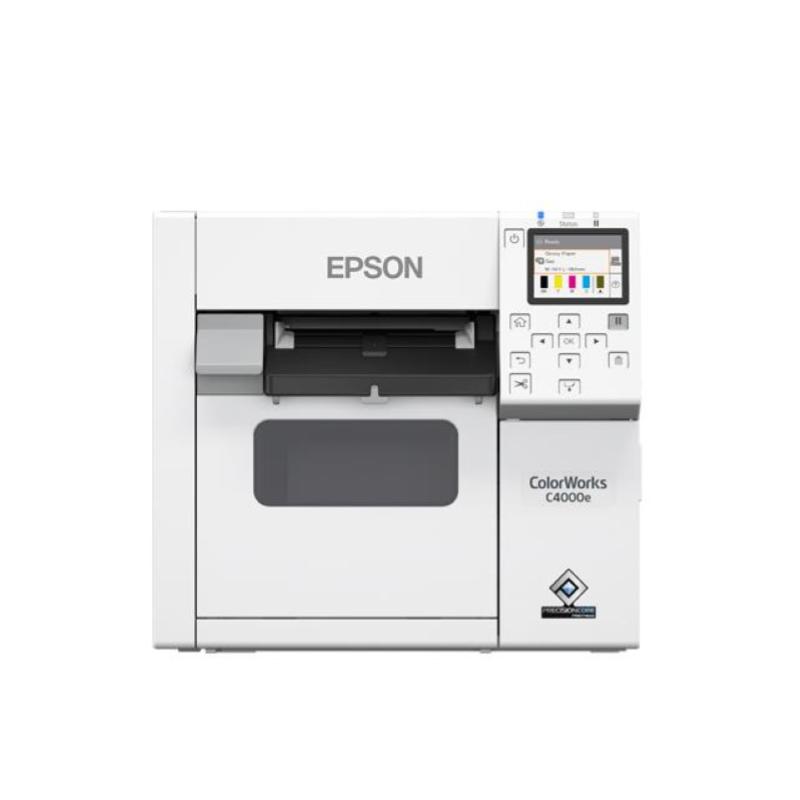 Image of Epson cw-c4000e (mk) stampante per etichette - colore - ink-jet - rullo (10,2 cm) - 1200 x 1200 dpi - fino a 100 mm/sec (mono) / fino a 100 mm/sec (colore) - usb, host usb - taglierina
