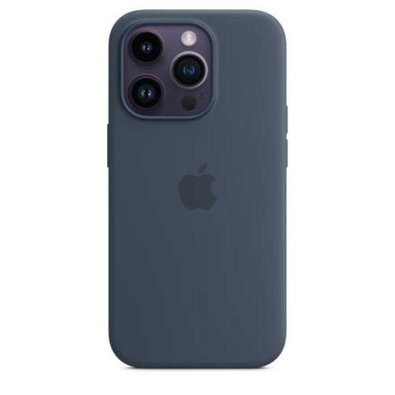 Image of Apple custodia magsafe inÂ silicone per iphoneÂ 14Â proÂ storm blue