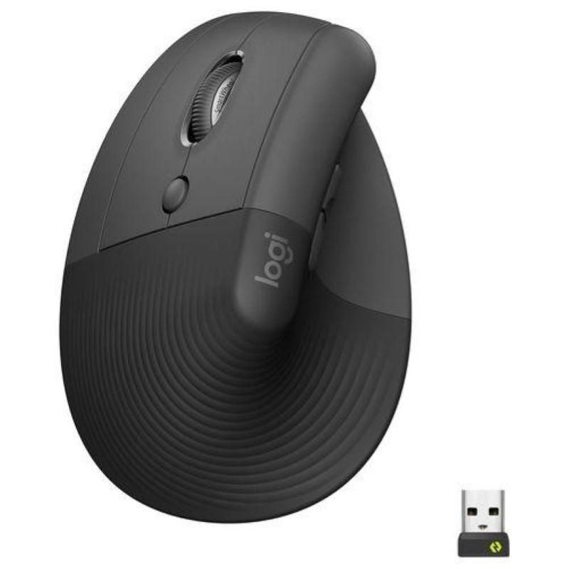 Image of Logitech lift mouse ergonomico verticale wireless bluetooth mano sinistra 4.000 dpi 4 tasti graphite black