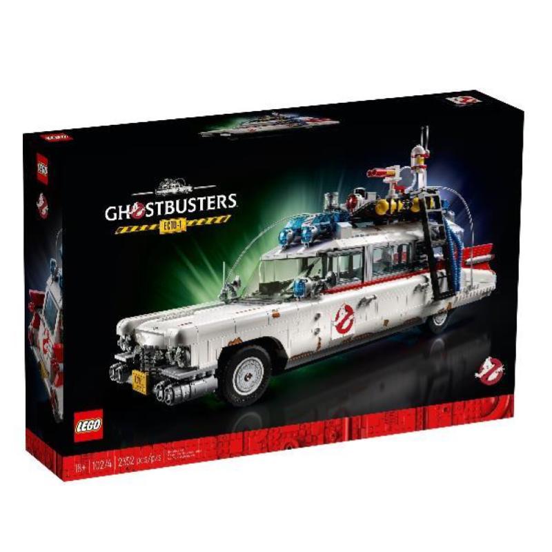Image of Lego icons 10274 ecto-1 ghostbusters, modellino da costruire, kit auto per adulti, modello da collezione, idea regalo