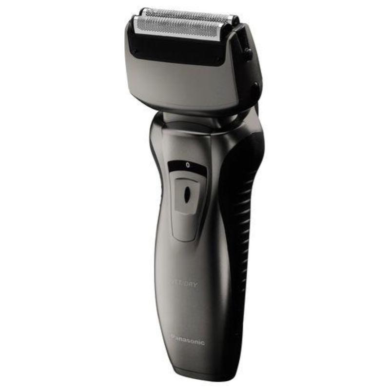 Panasonic es-rw33-h503 rasoio uomo wetanddry a 2 lame tagliabasette a scomparsa design ergonomico ricaricabile grigio scuro
